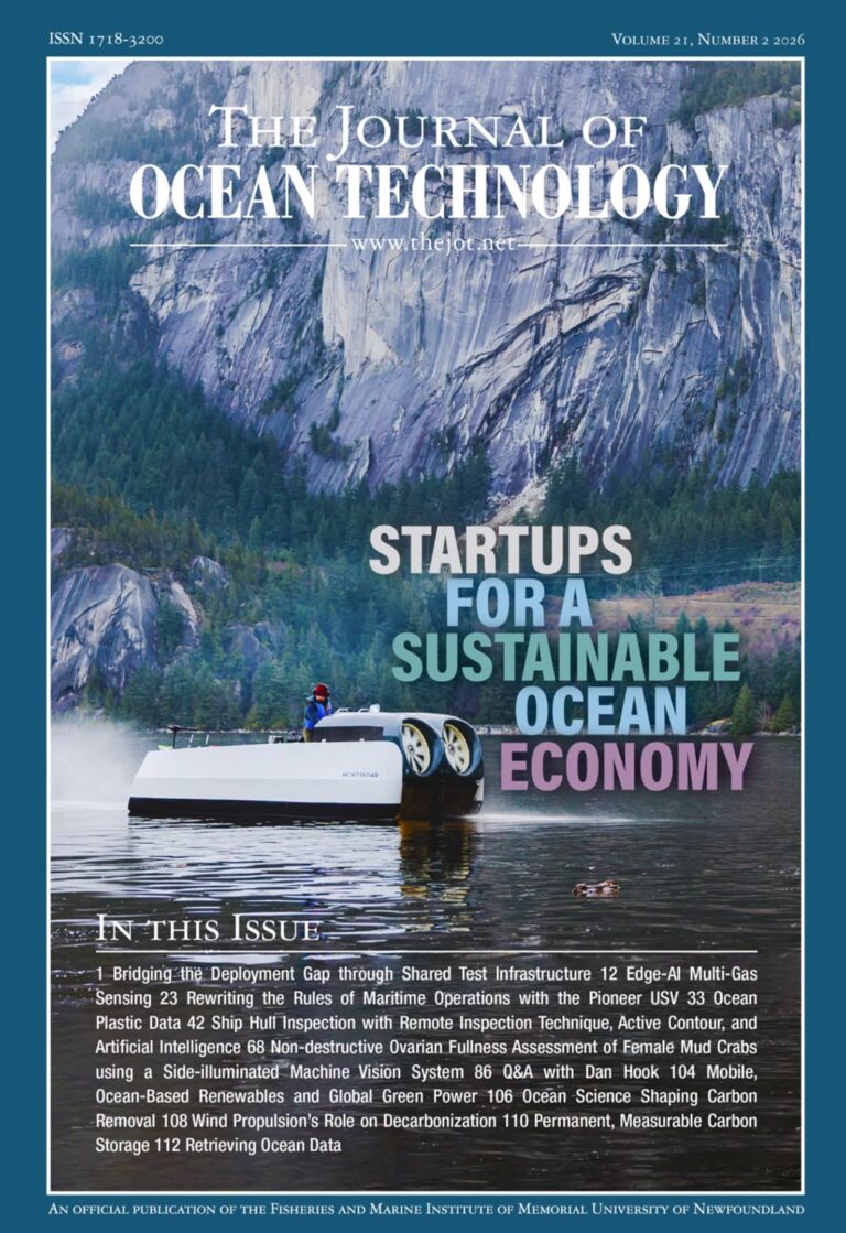Celerity Craft Featured on the Cover of The Journal of Ocean Technology